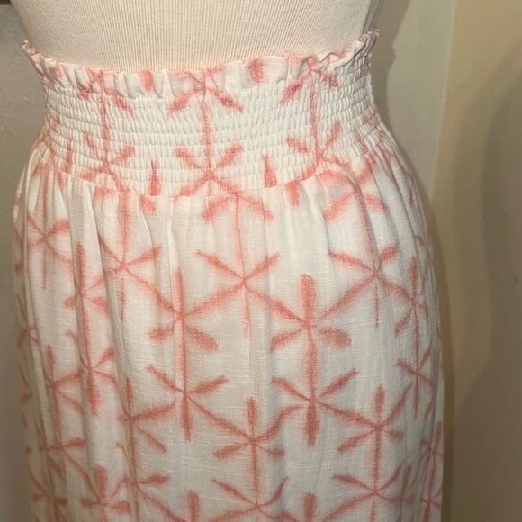 NWT LOFT Coral/White Patterned Women's Skirt Size Medium - Picture 5 of 13